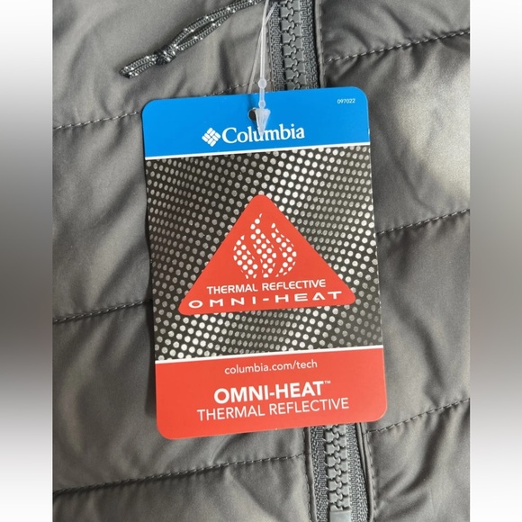 Columbia Slope Edge Insulated Vest Mens Medium Gray Puffer Omni-Heat New Tags - Picture 10 of 12